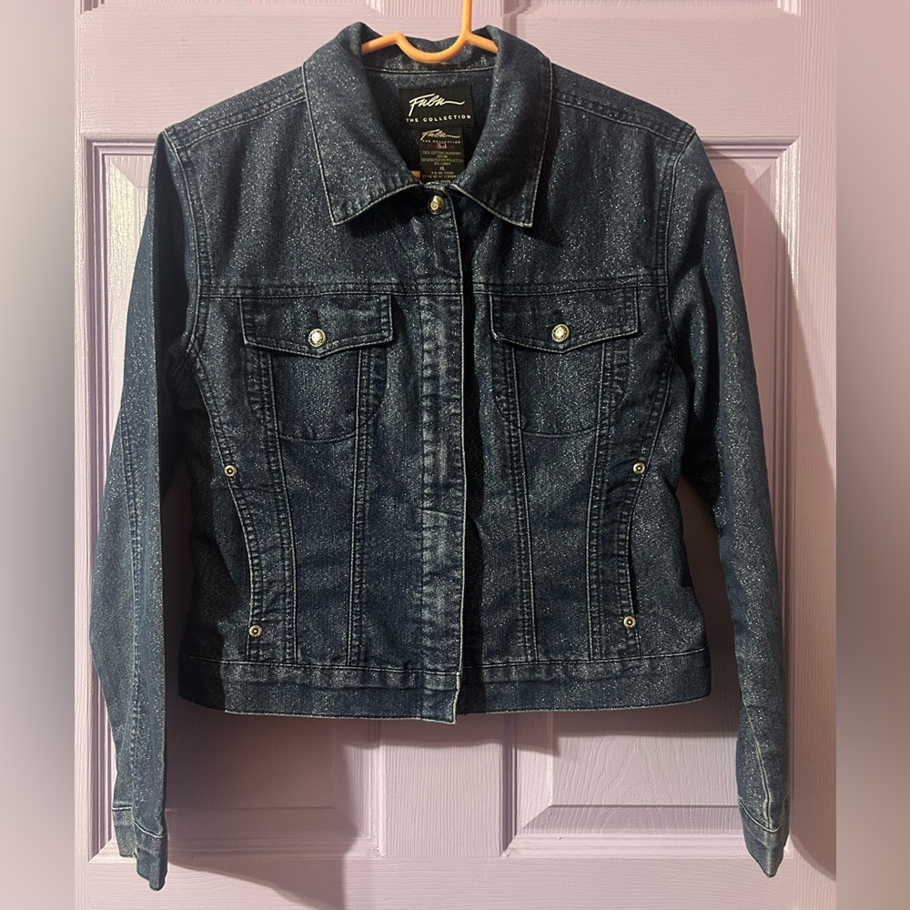 Shiny Blue Denim Jacket by FUBU